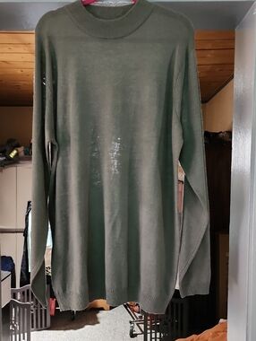 Women’s Olive Green Turtleneck Sweater